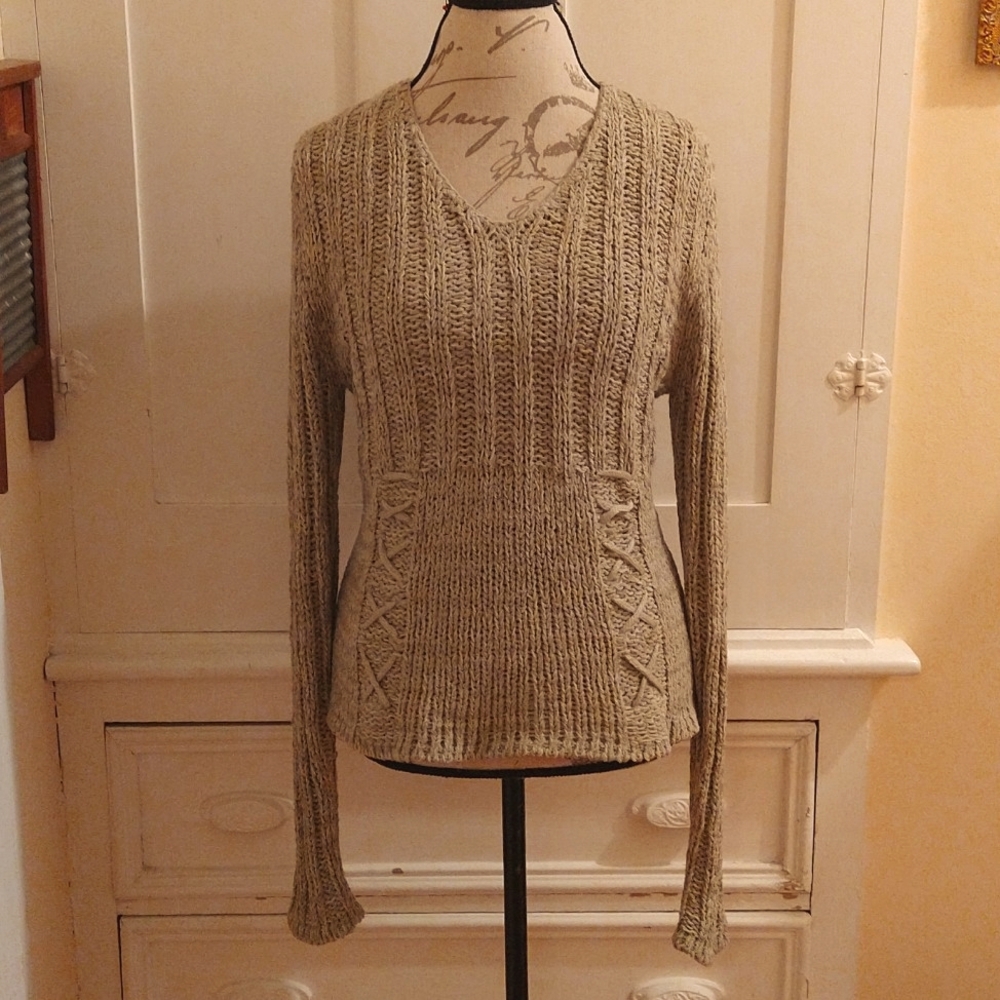 Bisou Jeans pale green sweater Sz L